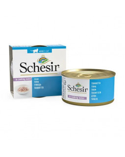 Schesir Tuna Natural Style Для взрослых кошек с тунцом в собственном соку, 85 гр