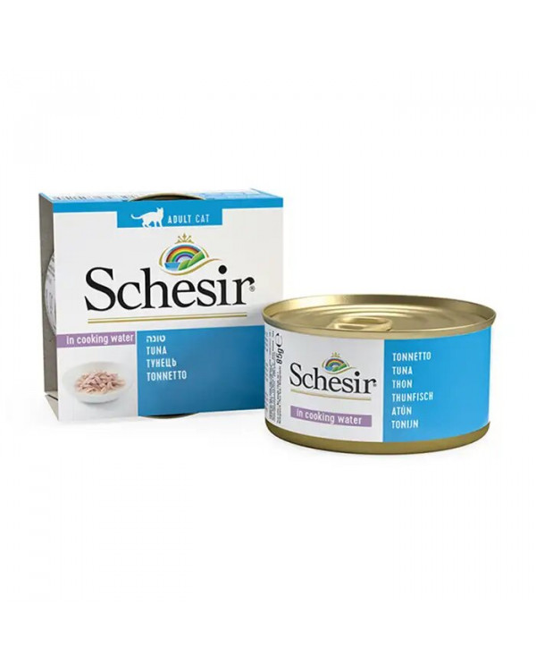 Schesir Tuna Natural Style Для взрослых кошек с тунцом в собственном соку, 85 гр