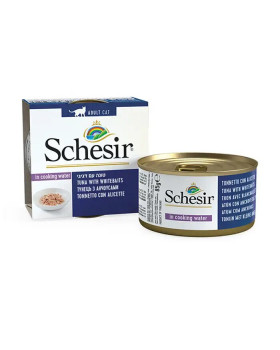 Schesir Cat Tuna, Whitebait & Rice Для взрослых кошек с тунцом, мальками и рисом в собственном соку, 85 гр