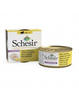 Schesir Cat Chicken & Pineapple Для взрослых кошек с курицей и ананасом в желе, 75 гр