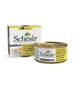 Schesir Dog Chicken Pineapple Для дорослих собак з куркою та ананасом у желе, 150 гр Schesir Dog Chicken Pineapple Для дорослих собак з куркою та ананасом у желе, 150 гр