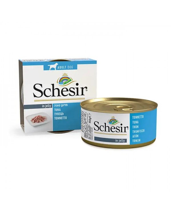 Schesir Dog Tuna Для взрослых собак с тунцом в желе, 150 гр