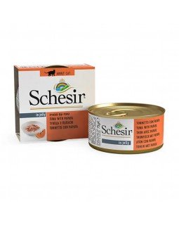 Schesir Cat Tuna & Papaya Для взрослых кошек с тунцом и папайей в желе, 75 гр