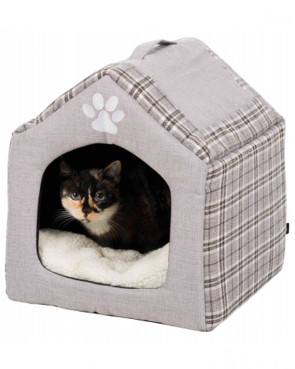 Trixie Лежак-печера "Silas" сірий/кремовий, для собак і кішок Trixie Лежак-печера "Silas" сірий/кремовий, для собак і кішок