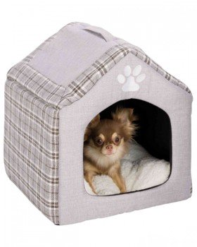 Trixie Лежак-печера "Silas" сірий/кремовий, для собак і кішок-foto2