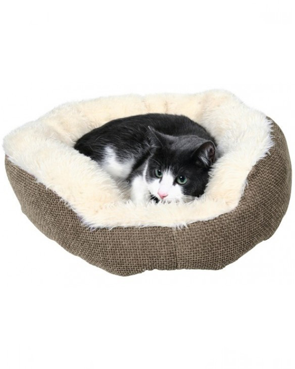 Trixie Лежак "Yuma" коричневий/білий, для собак і кішок