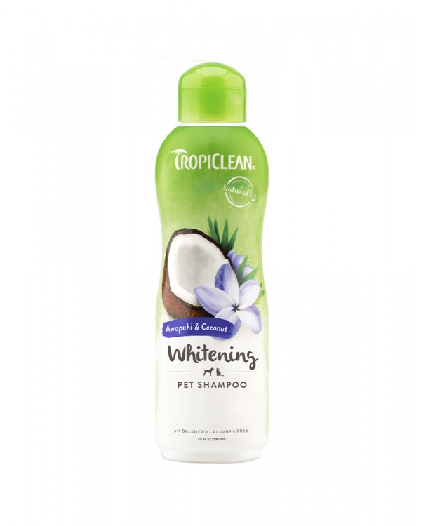 TropiClean WHITENING Awapuhi & Coconut - Имбирь и Кокос - шампунь для белой и светлой шерсти собак и кошек