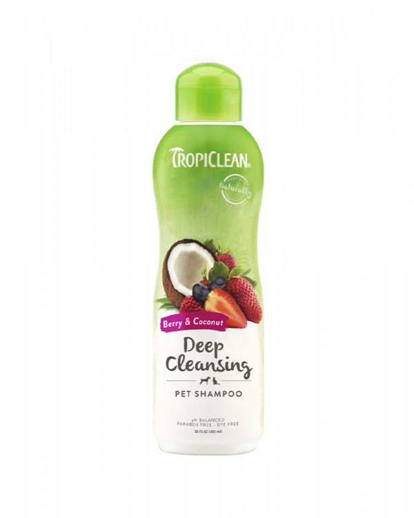 TropiClean DEEP CLEANSING Berry & Coconut - Ягоды и Кокос - шампунь глубокого очищения для собак и кошек