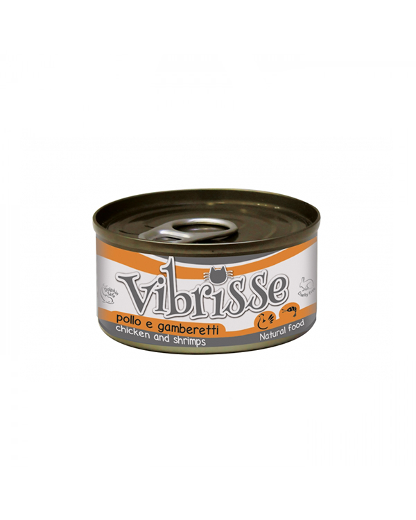 Vibrisse Для взрослых кошек с курицей и креветками, 70 гр