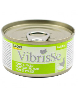 Vibrisse Для взрослых кошек с тунцом и курицей, 70 гр