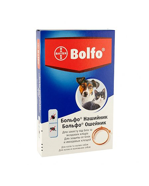 Bayer Bolfo нашийник для котів та собак від бліх і кліщів