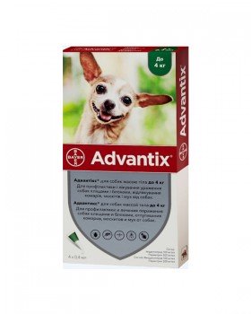 Bayer Advantix краплі від бліх і кліщів д/соб. до 4 кг.