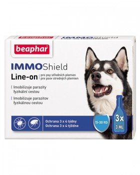 Beaphar Краплі IMMO Shield Диметикон Line-on від паразитів для собак середніх порід, від 15 до 30 кг