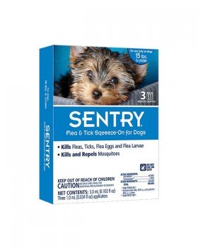Sentry Краплі від бліх, кліщів і комарів для собак вагою до 7 кг, 1 мл