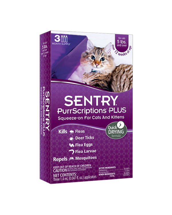 SENTRY (PurrScriptions) краплі д/кішок від 2,2 кг від бліх і кліщів