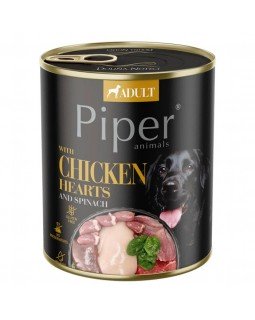 Dolina Noteci Piper Chicken Hearts Консервований корм для дорослих собак з курячими серцями та шпинатом Dolina Noteci Piper Chicken Hearts Консервований корм для дорослих собак з курячими серцями та шпинатом