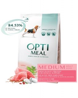 OptiMeal Для дорослих собак середніх порід (від 10 до 25 кг) - індичка