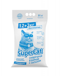 Деревне наповнювач SuperCat Стандарт без аромату-foto3