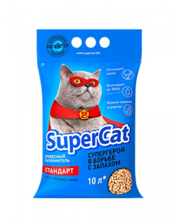 Деревне наповнювач SuperCat Стандарт без аромату