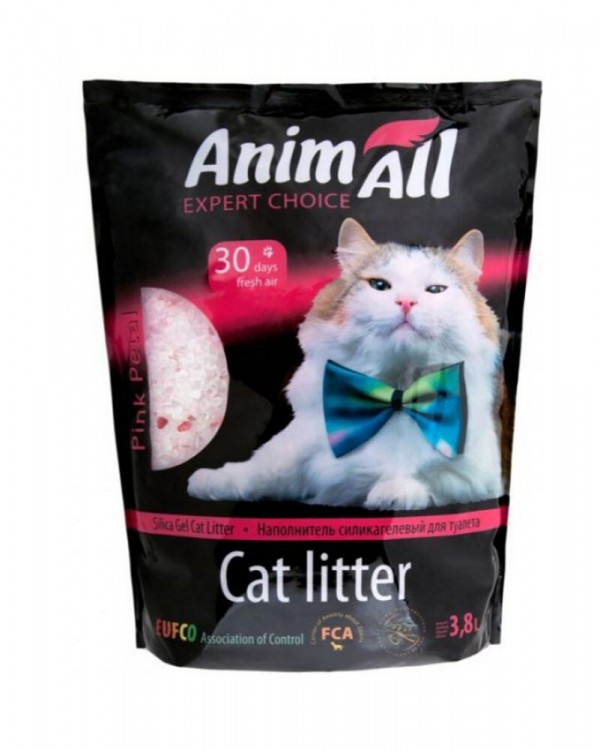 AnimAll Силікагелевий наповнювач "Рожевий пелюсток" для котів