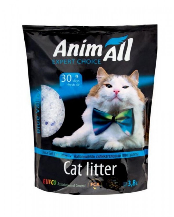 AnimAll Силікагелевий наповнювач "Блакитна долина" для котів