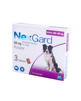 Таблетки NexGard від бліх та кліщів для собак L (10-25 кг)