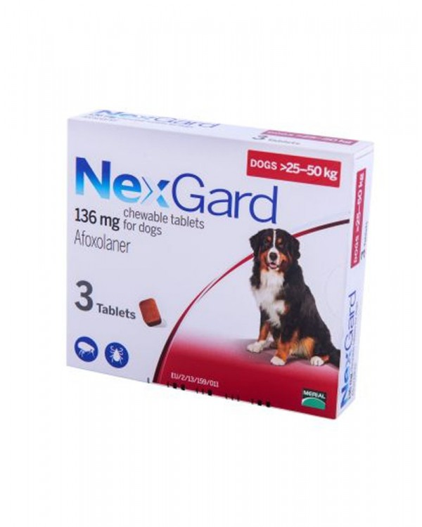 Таблетки NexGard від бліх та кліщів для собак XL (25-50 кг)